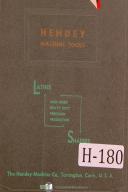 Hendey Parts List 14 Inch 12 Speed Geared Head Lathe Manual